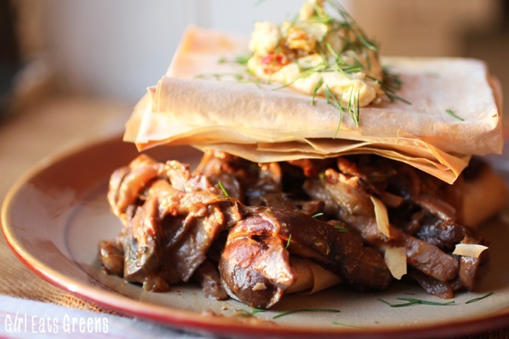 Greek Style Mushroom Phyllo Dough Pastry Girl Eats Greens_0016