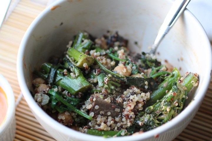 Quinoa Bowl with Tahini Sriracha Sauce Girl Eats Greens_0011