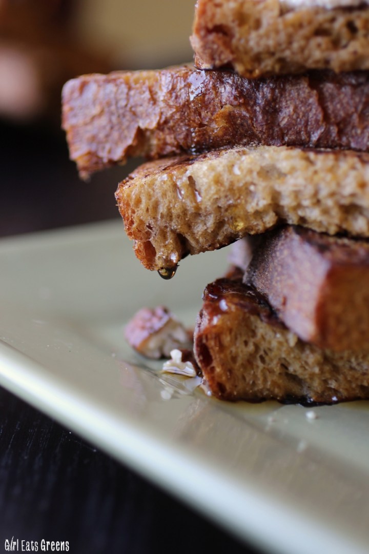 vegan pumpkin spice french toast with maple pecan ricotta girl eats greens_0019