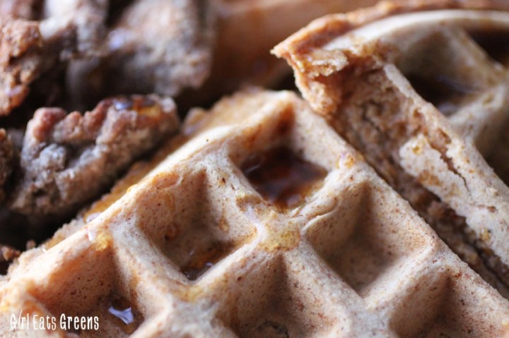 Chicken and Chili Cornbread Waffles Vegan Vegetarian Girl Eats Greens_0023