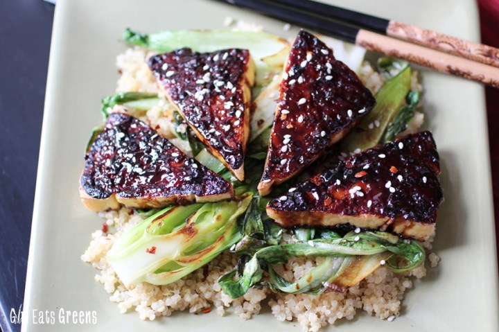Teriyaki Broiled Tofu with Sesame Seared Bok Choy Gluten Free Vegan Vegetarian Girl Eats Greens_0014