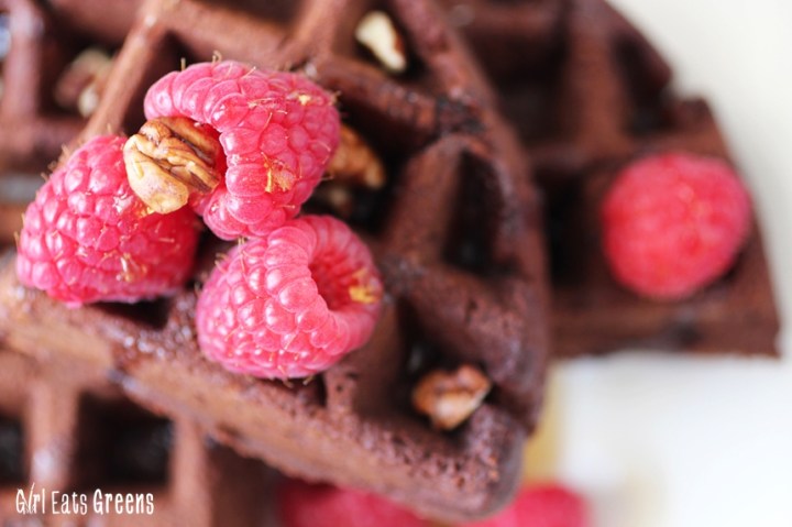 Chocolate Raspberry Walnut Waffles Girl Eats Greens_0014